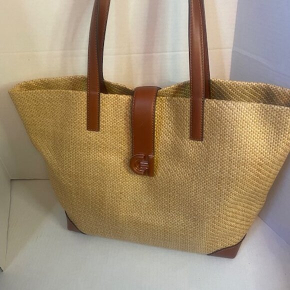Cole Haan Classic Large woven Tote Bag/Purse - Picture 2 of 8